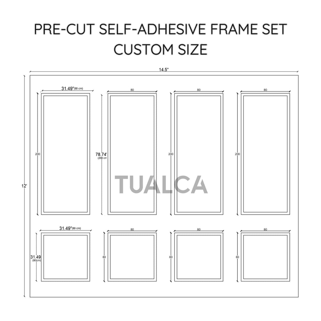  Custom Design | CST-022 Pre-Cut Wall Moldings Kit wainscoting