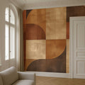 Warm Earth Tones Geometric Wallpaper Retro Geometric Arches Wallpaper YMO-06017