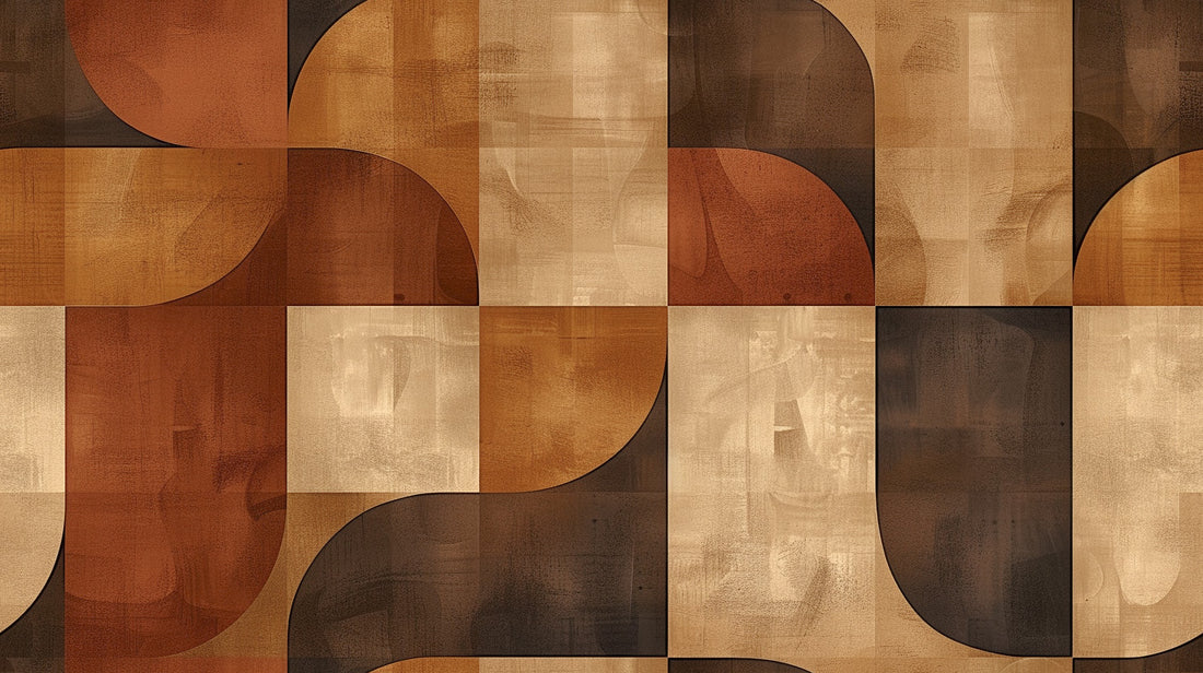 Warm Earth Tones Geometric Wallpaper Retro Geometric Arches Wallpaper YMO-06017