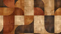 Warm Earth Tones Geometric Wallpaper Retro Geometric Arches Wallpaper YMO-06017