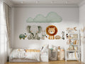 Watercolor Animal Friends Wallpaper | Adorable Nursery Wall Art YCO-05007