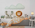 Watercolor Animal Friends Wallpaper | Adorable Nursery Wall Art YCO-05007