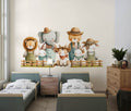 Watercolor Farm Animals Wallpaper  Cute Nursery Wall Mural YCO-05012