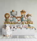 Watercolor Farm Animals Wallpaper  Cute Nursery Wall Mural YCO-05012