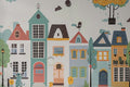Watercolor Buildings Wallpaper for Kids Room | YCO-02561