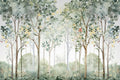 Watercolor Forest Wallpaper | Jungle Nursery Decor YCO-02525