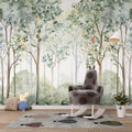 Watercolor Forest Wallpaper | Jungle Nursery Decor YCO-02525 wallpaper peel and stick