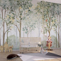 Watercolor Forest Wallpaper | Jungle Nursery Decor YCO-02525 wallpaper peel and stick