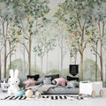 Watercolor Forest Wallpaper | Jungle Nursery Decor YCO-02525 wallpaper peel and stick