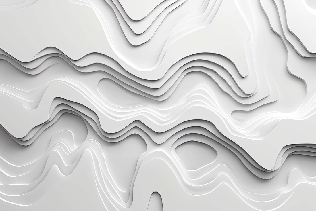 White Lines Minimalist Wallpaper  3D Embossed Look Mural YMO-05056
