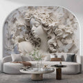 Woman and Butterflies 3D Wallpaper  Sculptural Mural YK-0285