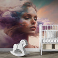 Women and Clouds Abstract Wallpaper  Artistic Wall Decor YS-00019