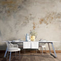 Beige Plaster Textured Wallpaper | Removable Concrete Wall Mural peel and stick