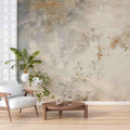 Beige Plaster Textured Wallpaper | Removable Concrete Wall Mural