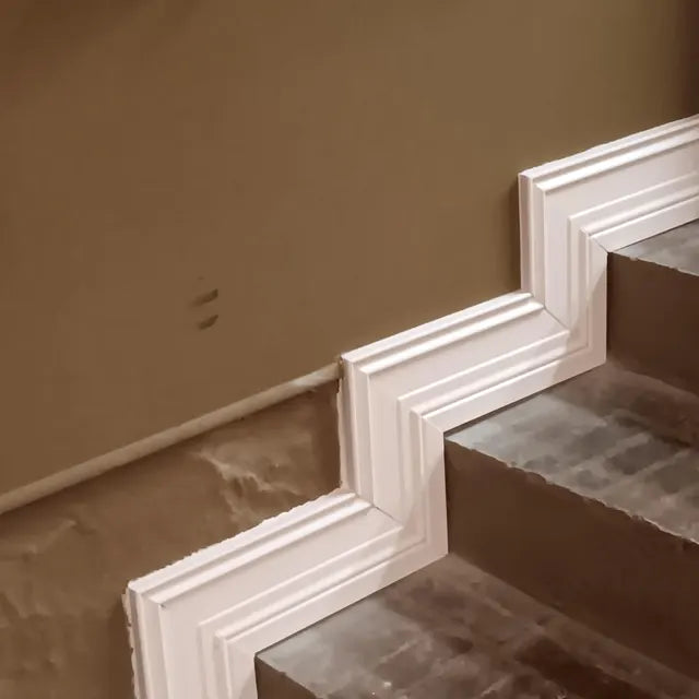 Staircase Perfection: Custom Baseboard Molding with Expert Architectural Support