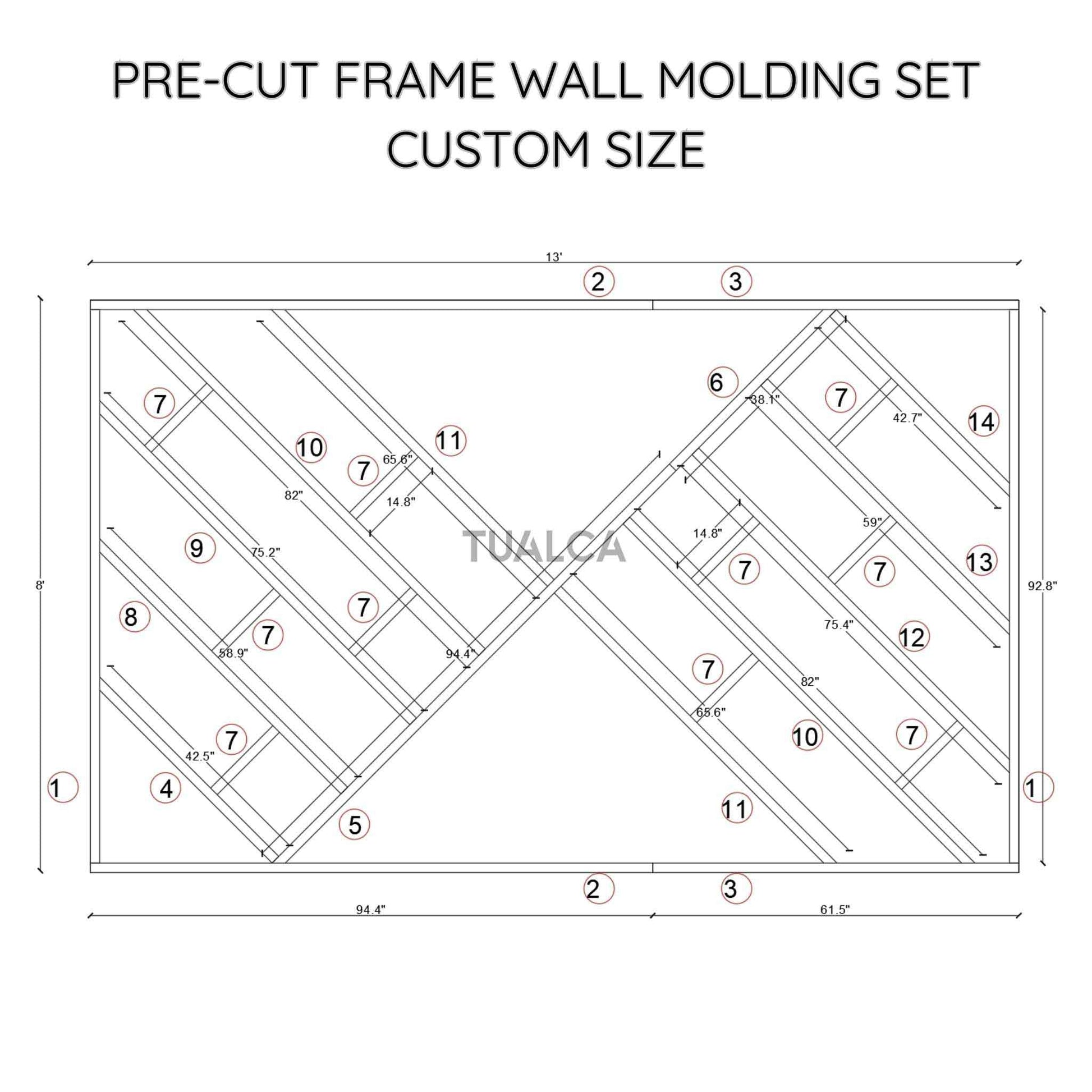 Custom Design | Pre-Cut Wall Moulding Frame Set CST-010