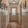 Pre-cut beadboard wall paneling kit for DIY half wall wainscoting, decorative interior wall panels, easy-install beadboard trim, and classic home wall makeover inspiration.