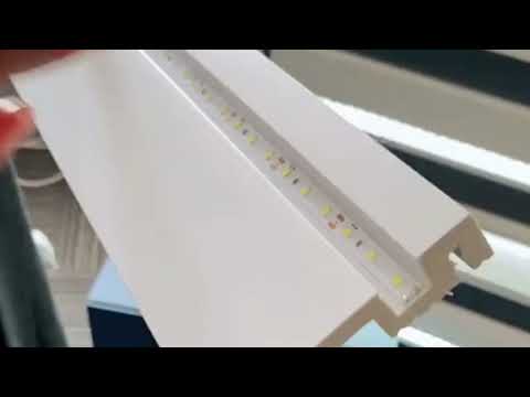 Covered LED Baseboard Trim ASL-006 Modern Polymer Skirting Board with Front Cover LED Channel