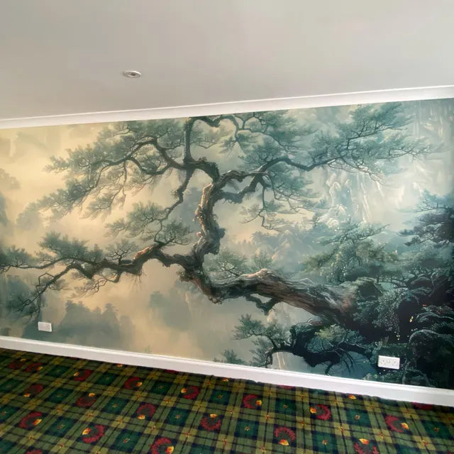 Stunning Tree Branch Mural! 🌲✨